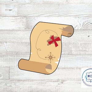 Pirate Treasure Map Scroll Cookie Cutter