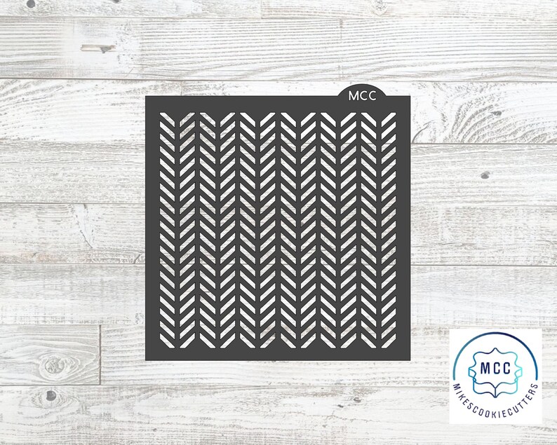 Herringbone Pattern Stencil Etsy