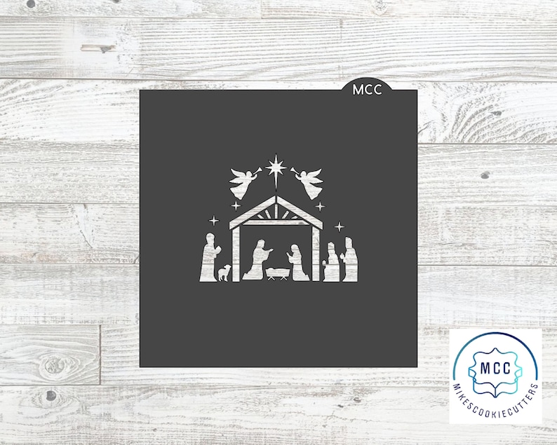 Nativity Stencil Etsy