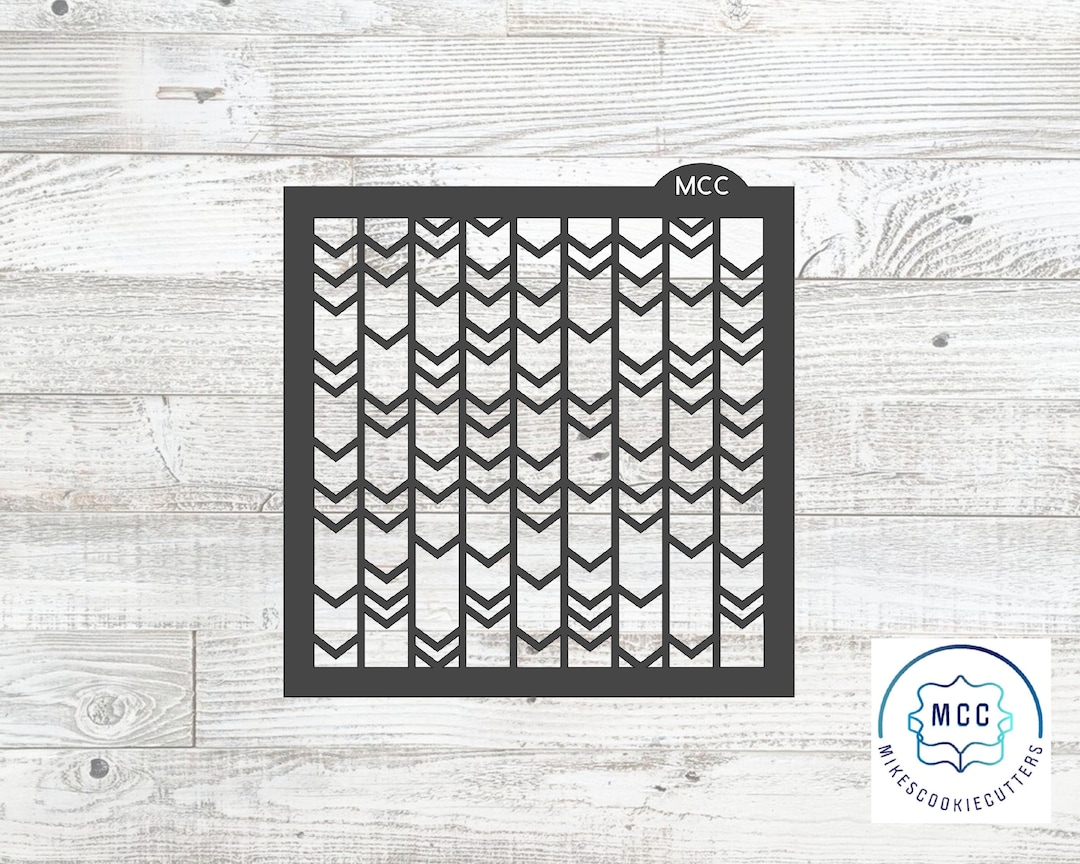Modern Chevron Pattern Stencil - Etsy