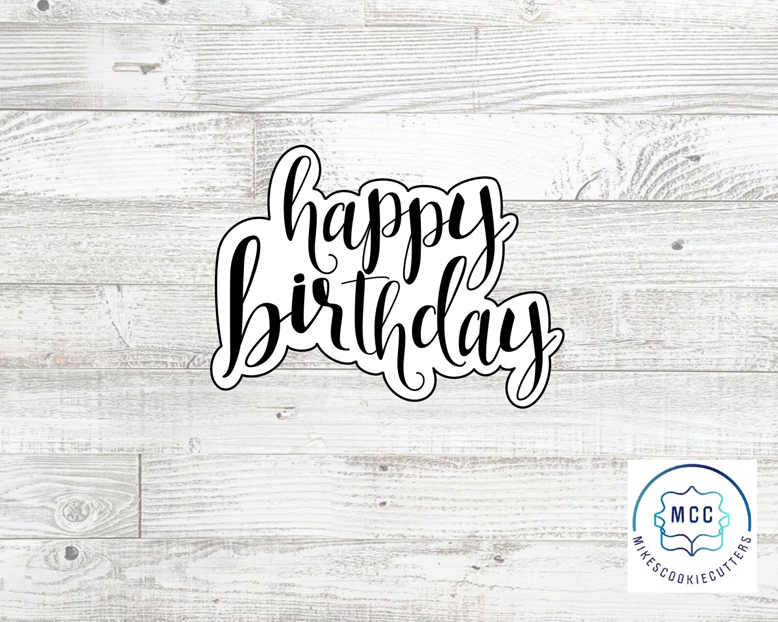 Happy Birthday Plaque 2 Cookie Cutter | Etsy