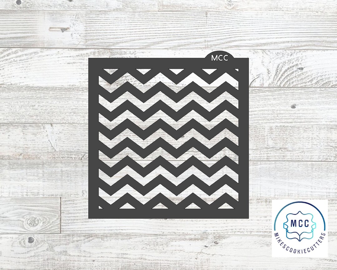 Medium Chevron Pattern Stencil - Etsy