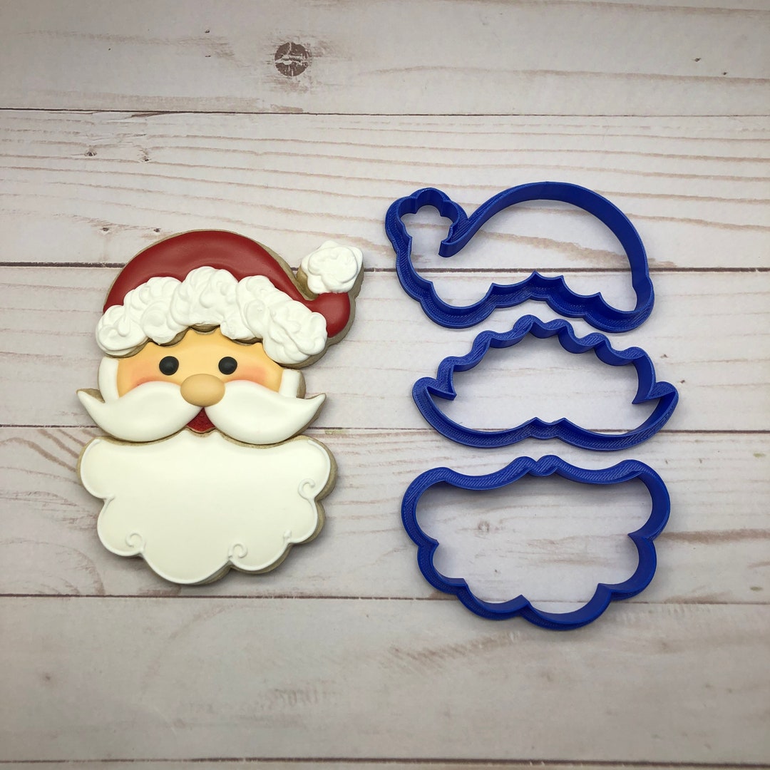 Santa Claus 3 Piece Christmas Cookie Cutter Set Etsy
