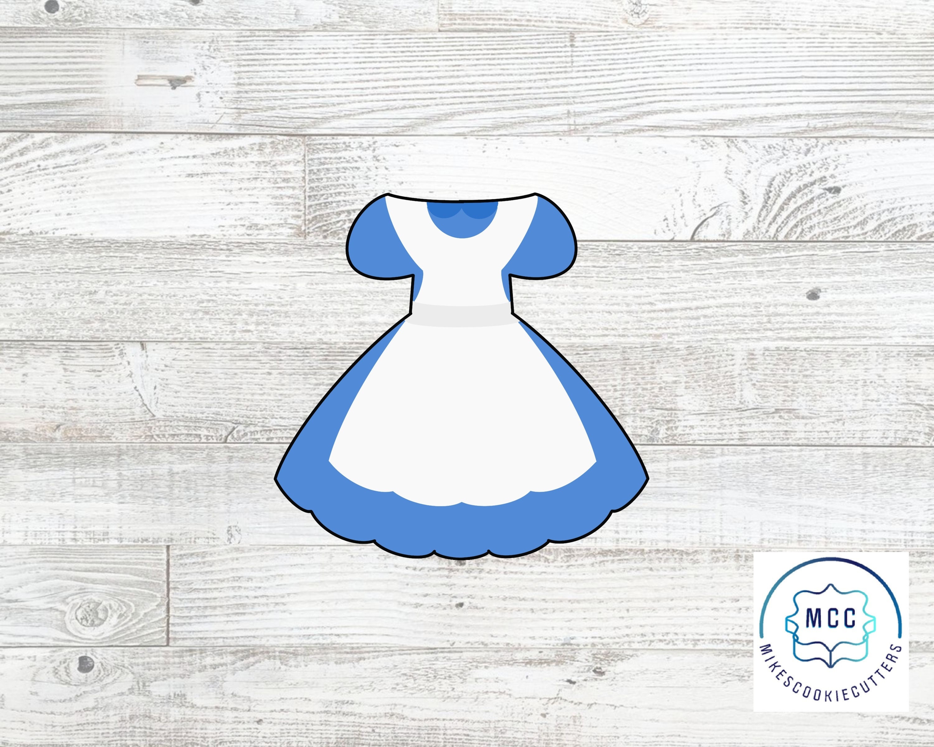 Wonderland Dress Cookie Cutter