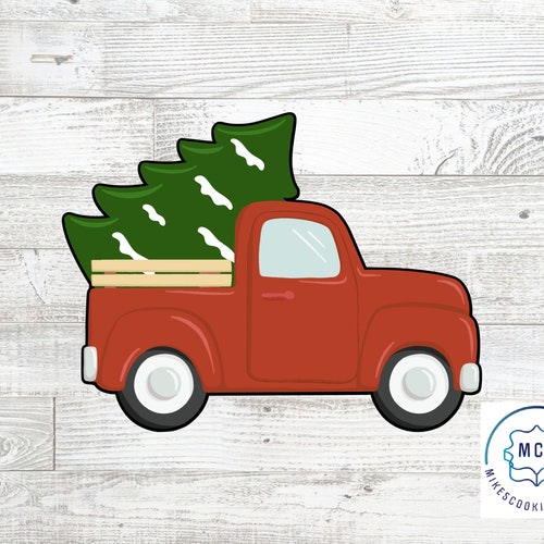 Vintage Truck With Christmas Tree Cookie Cutter Etsy