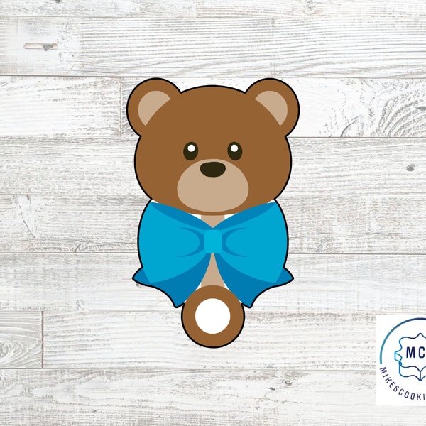 Teddy Bear Head Baby Rattle Cookie Cutter