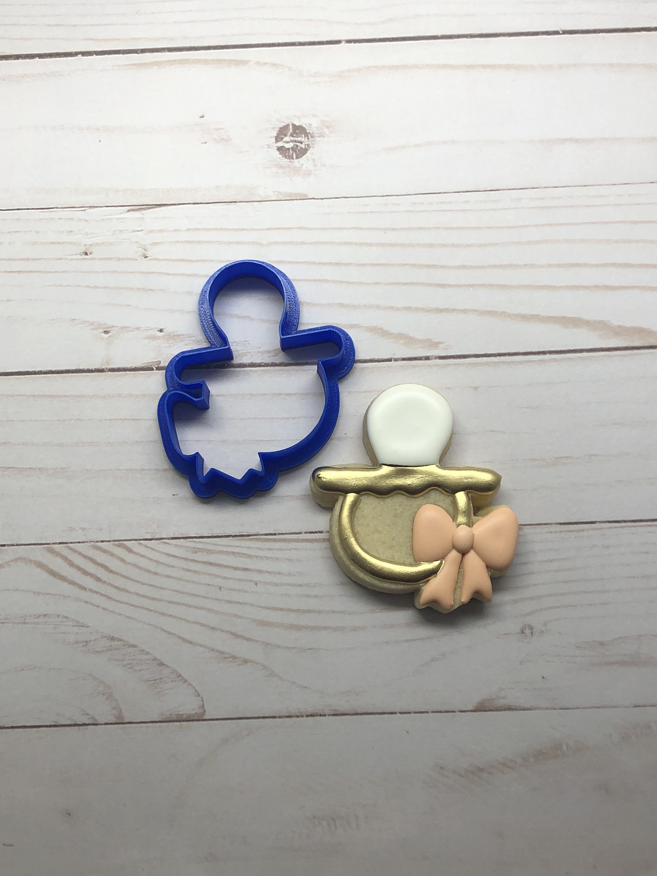 Baby Pacifier with Bow Cookie Cutter Etsy