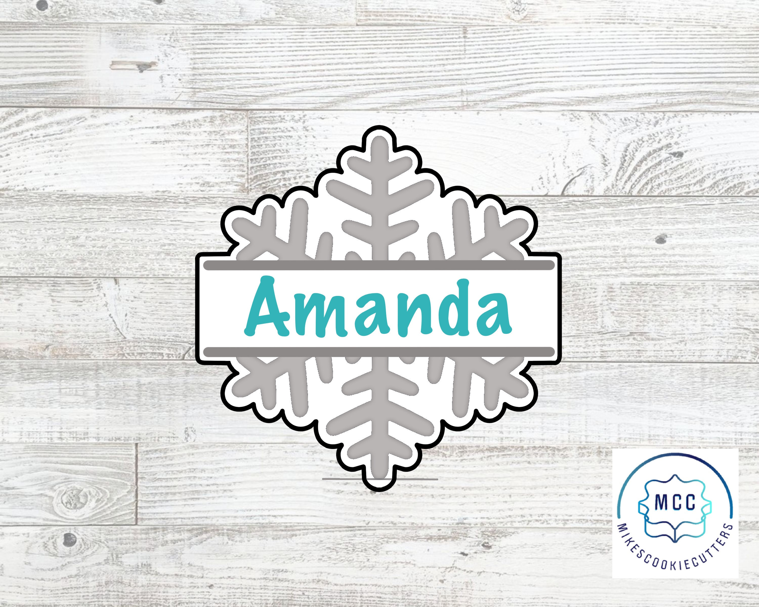 Snowflake Plaque Christmas Cookie Cutter - Etsy