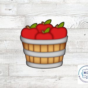 Fall Apple Picking Basket Cookie Cutter