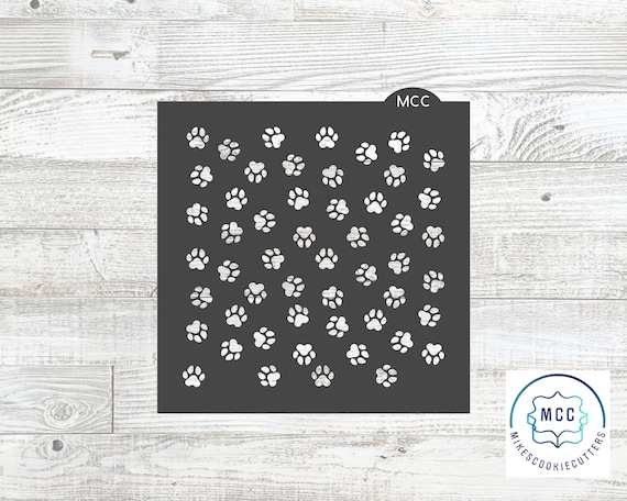 Mini Paw Prints Stencil - Etsy