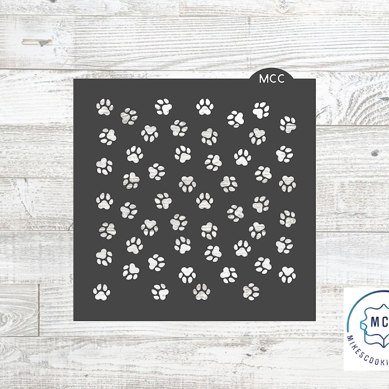 Paw Print Stencil - Etsy
