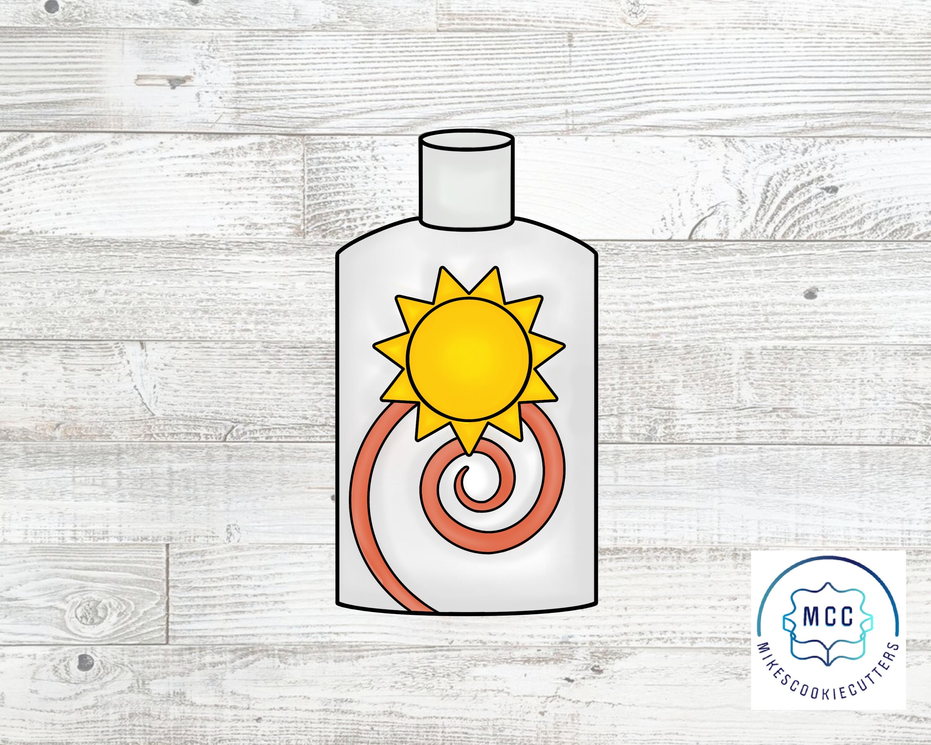 Sun Block Sunscreen Lotion Cookie Cutter