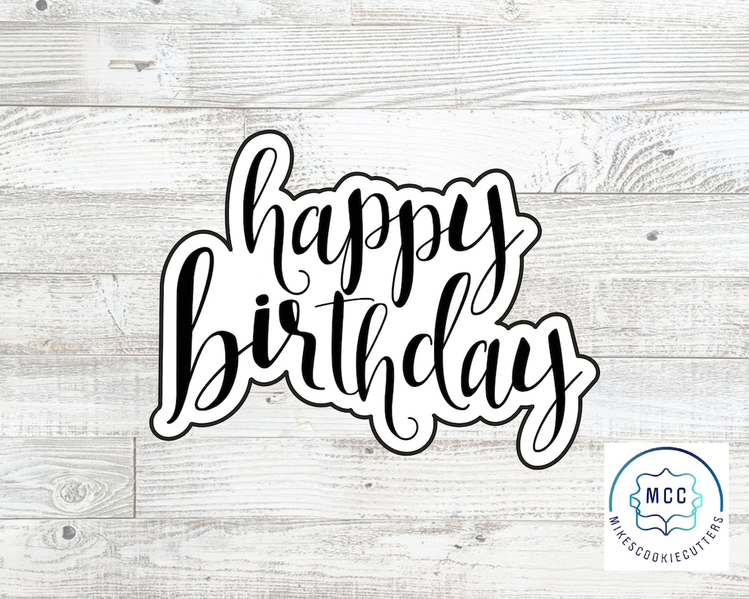 Happy Birthday Plaque 2 Cookie Cutter - Etsy