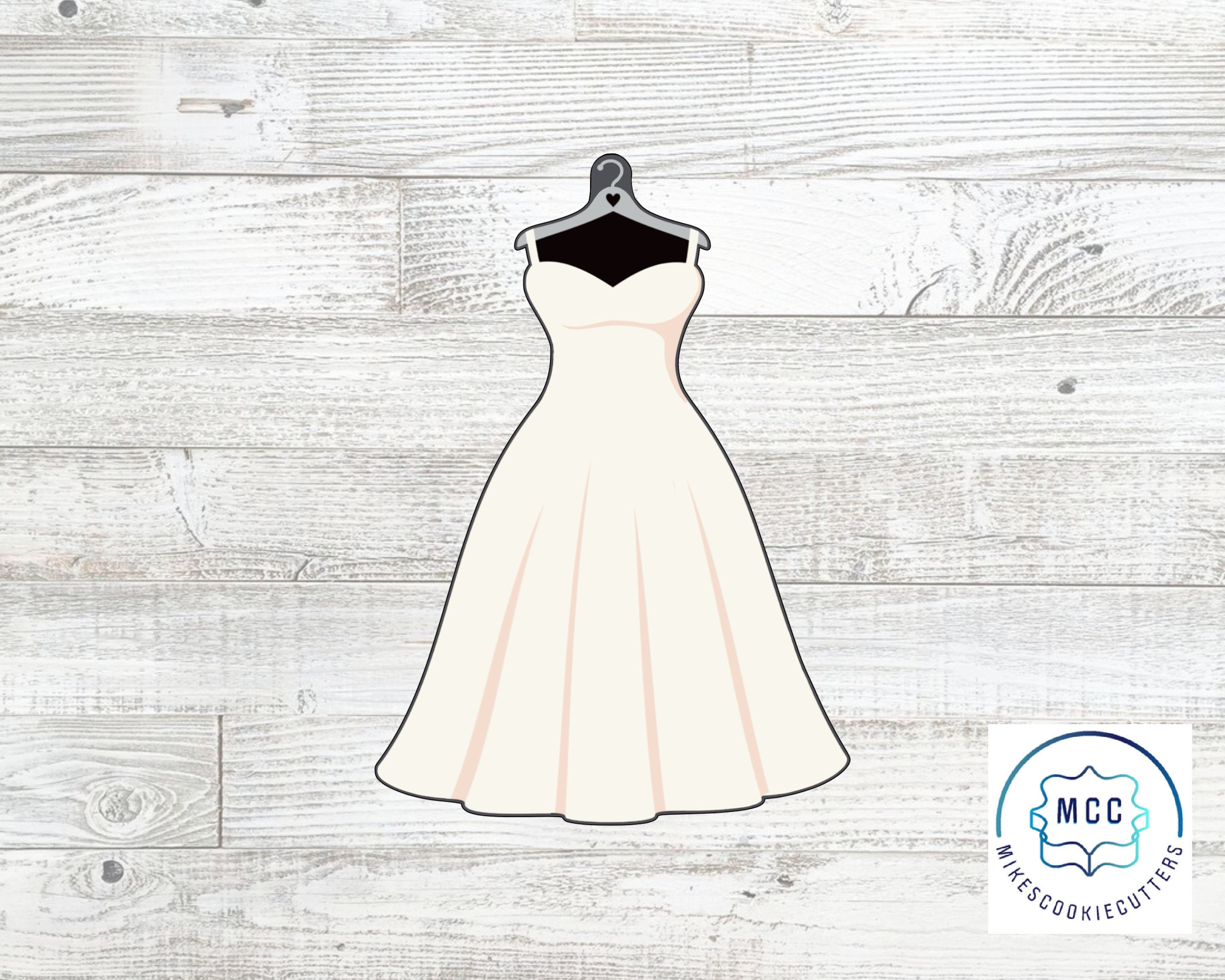 white christmas dresses Wedding Dress Cookie Cutter main image 1