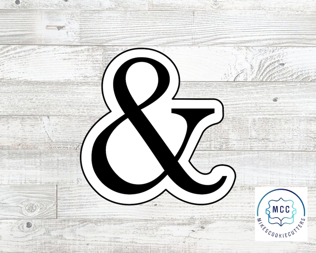 Ampersand &amp; and Symbol 2 Cookie Cutter - Etsy