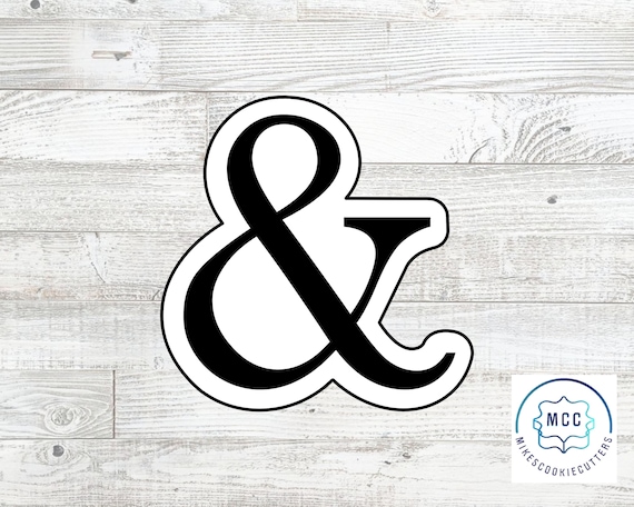 Ampersand &amp; and Symbol 2 Cookie Cutter - Etsy