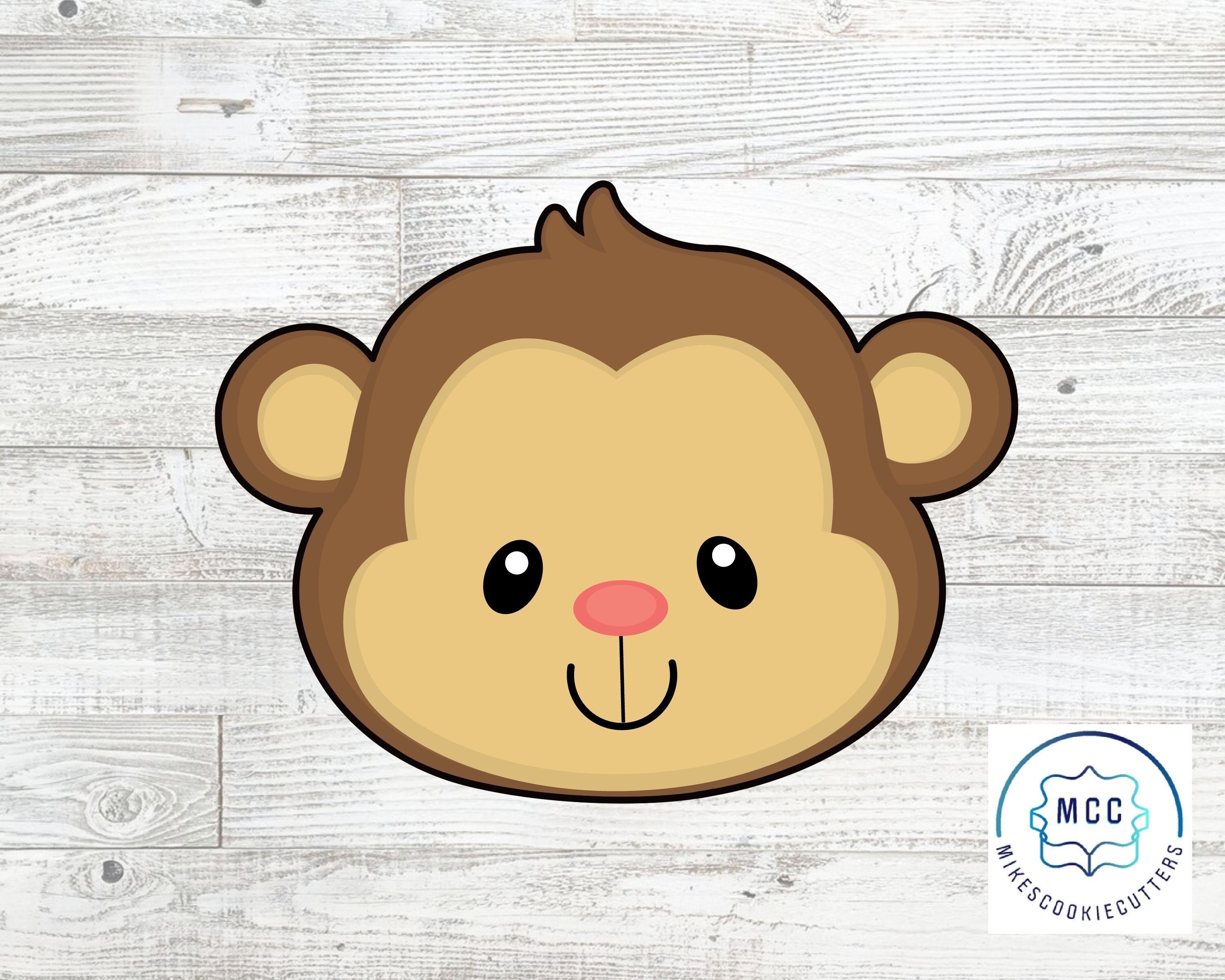 Monkey Head Jungle Safari Animal Cookie Cutter Etsy UK