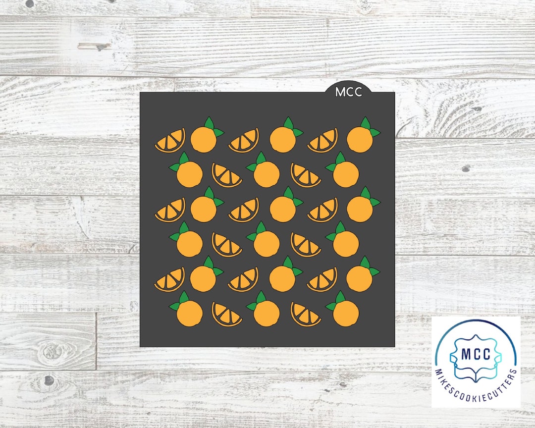 Two Piece Orange Stencil Set Etsy