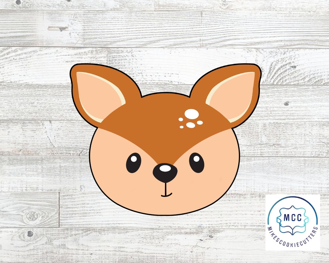 Woodland Deer Head Cookie Cutter Etsy