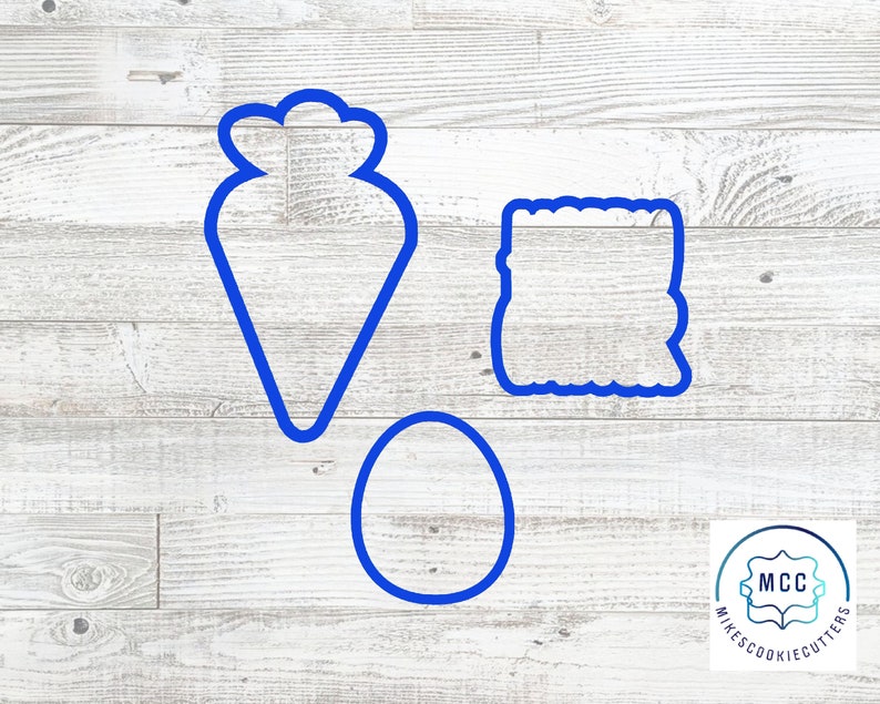 Three Piece Easter Platter Cookie Cutter Set Etsy