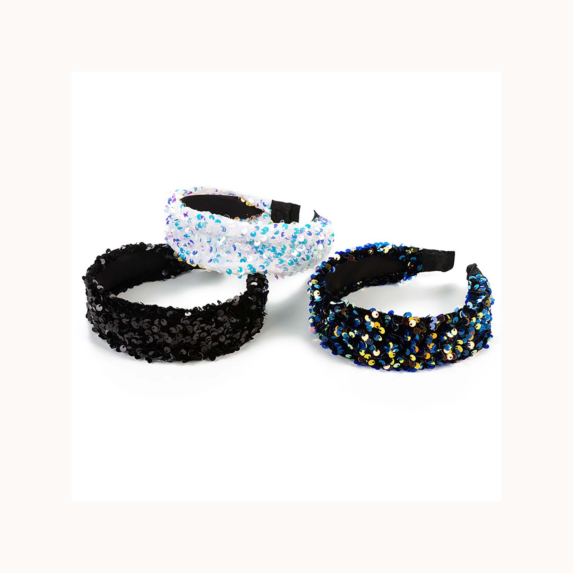 Sequin Headband Turban Headband Blue Sequins Rainbow Sequin Etsy