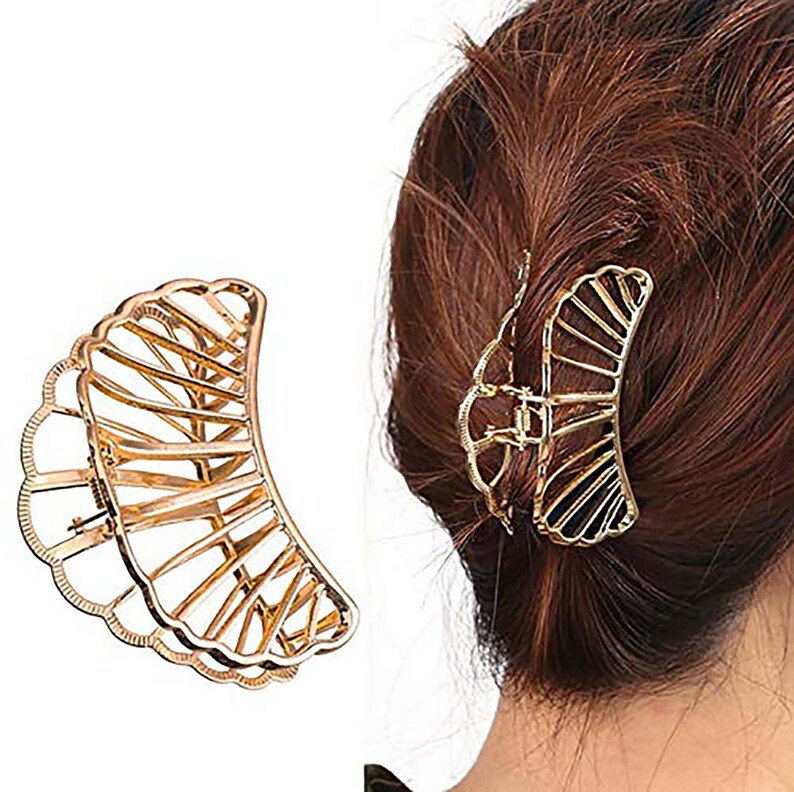 Hair Claw Clips Clutcher Large Metal No Slip Hair Claw Clips Etsy