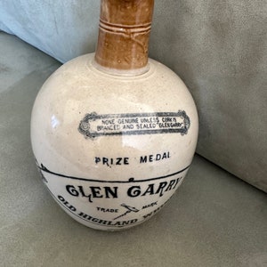 Port Dundas Pottery Glasgow Glen Garry Trade Mark Old Highland Whisky Jug