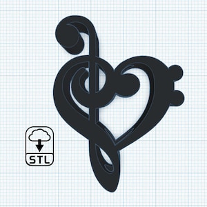 Music Heart Straw Topper STL Download for 3D Printing, Staw Buddies STL