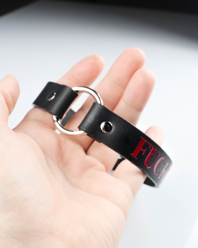 BDSM collar locking with padlock key submissive slave choker Etsy