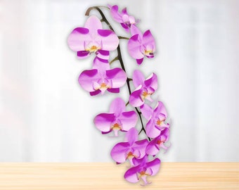 DIY Papercraft Violet Orchid (With Registration Marks For Die Cutters)