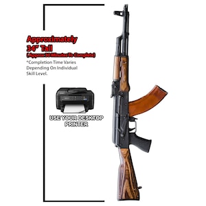 DIY Life Size AK47 Rifle Cut Out *Digital Download*