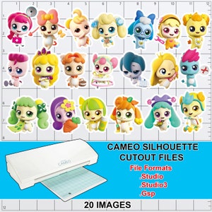 DIY TeeniePing Set 1 Prints For Silhouette/ Die Cutter (Digital Download)