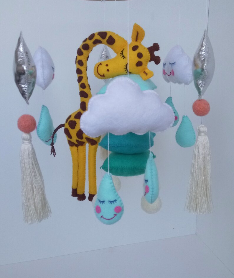 Giraffe Mobile, Safari Mobile, Cloud Mobile Etsy