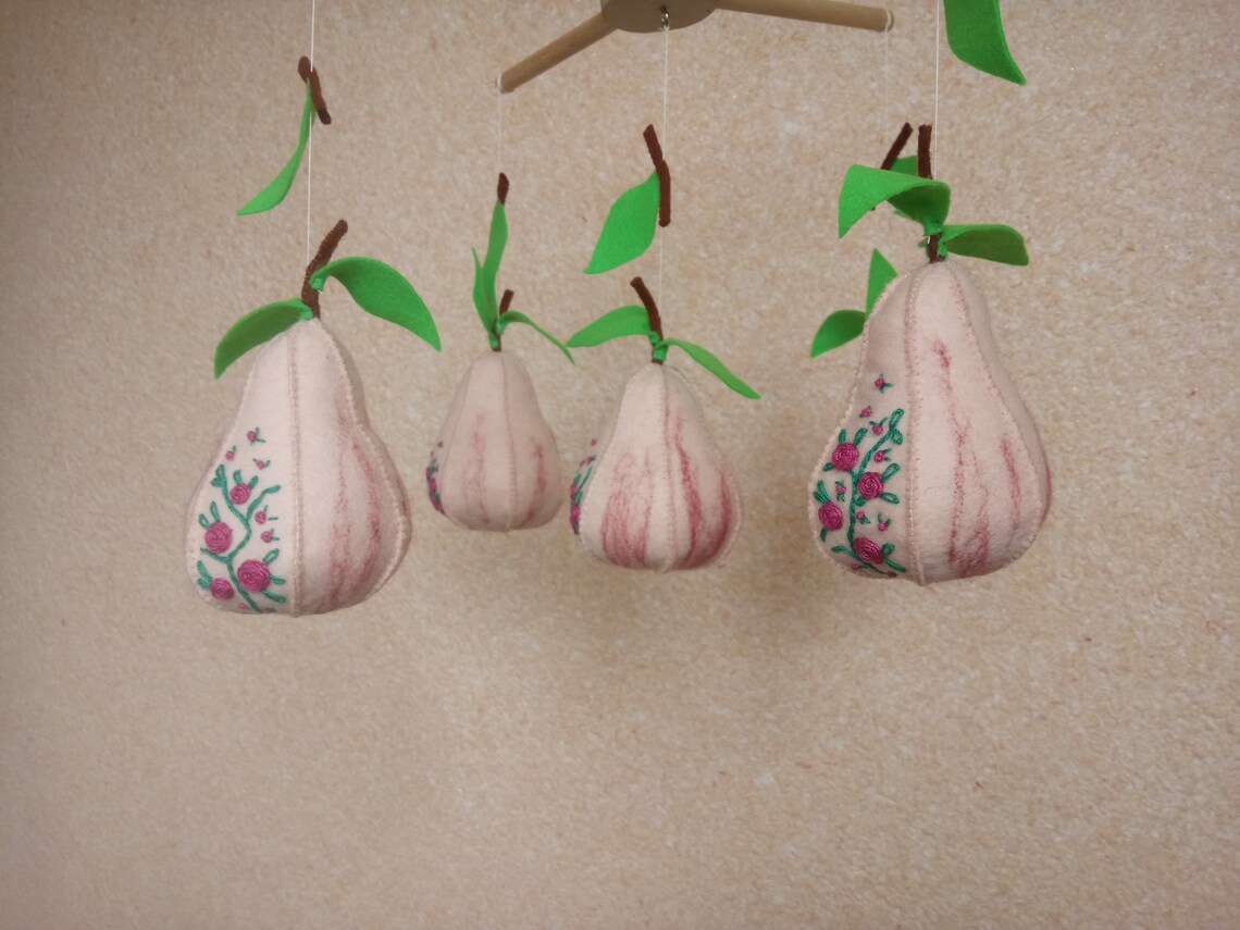 Baby mobile fruits Fruit nursery decor Etsy