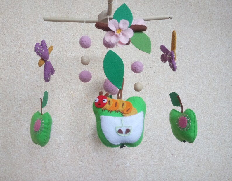 Baby Mobile Fruits Apple Nursery Decor Etsy