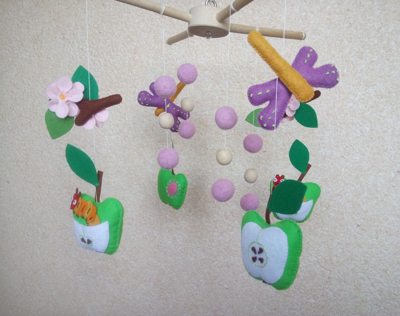 Baby Mobile Fruits Apple Nursery Decor Etsy
