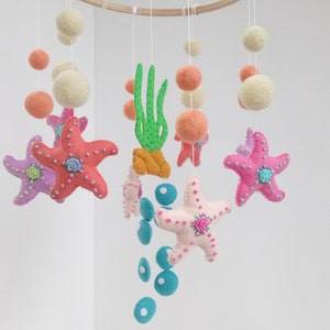Krippe Mobile, Ozean-inspirierte Baby Mobile - Seestern Thema, niedlichen Babyzimmer Dekor