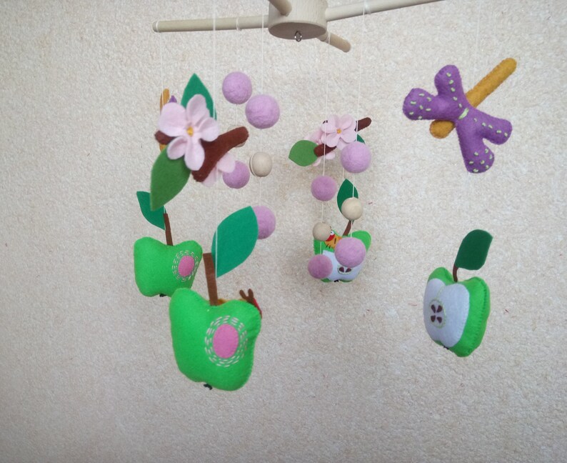 Baby Mobile Fruits Apple Nursery Decor Etsy