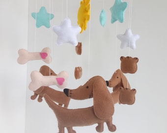Móvil para perro salchicha, móvil para perro bebé