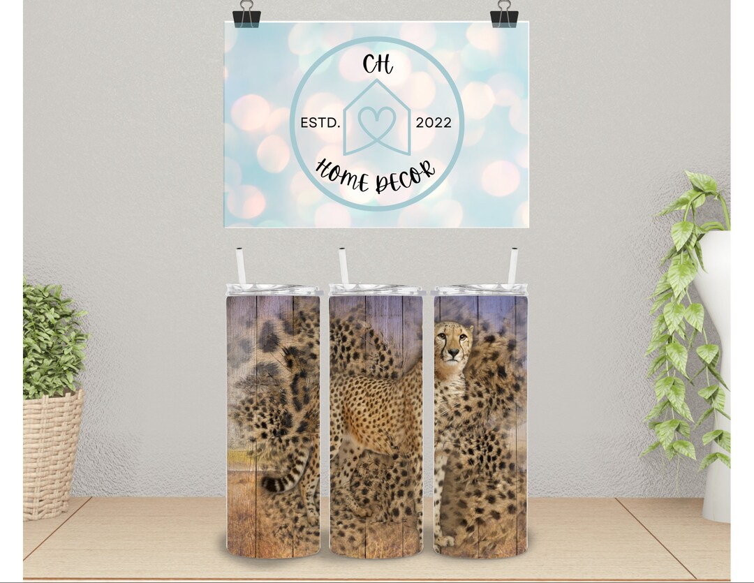 Cheetah Tumbler Spirit Animal Birthday Gift Animal Print Etsy