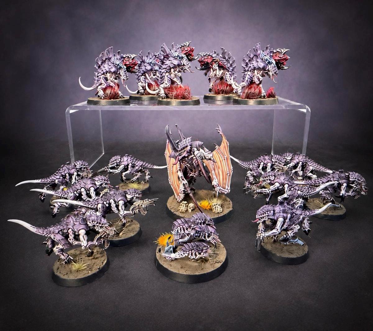 Painted Tyranids Leviathan Army Warhammer 40K Winged Tyranid Prime ...