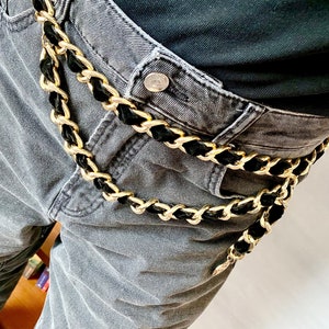 Three Strand Gold Jeans Chain Triple Swag Pants Chain in Silver Thick Heavy  Chunky Stainless Steel Rocker Pants Chain for Men and Women 