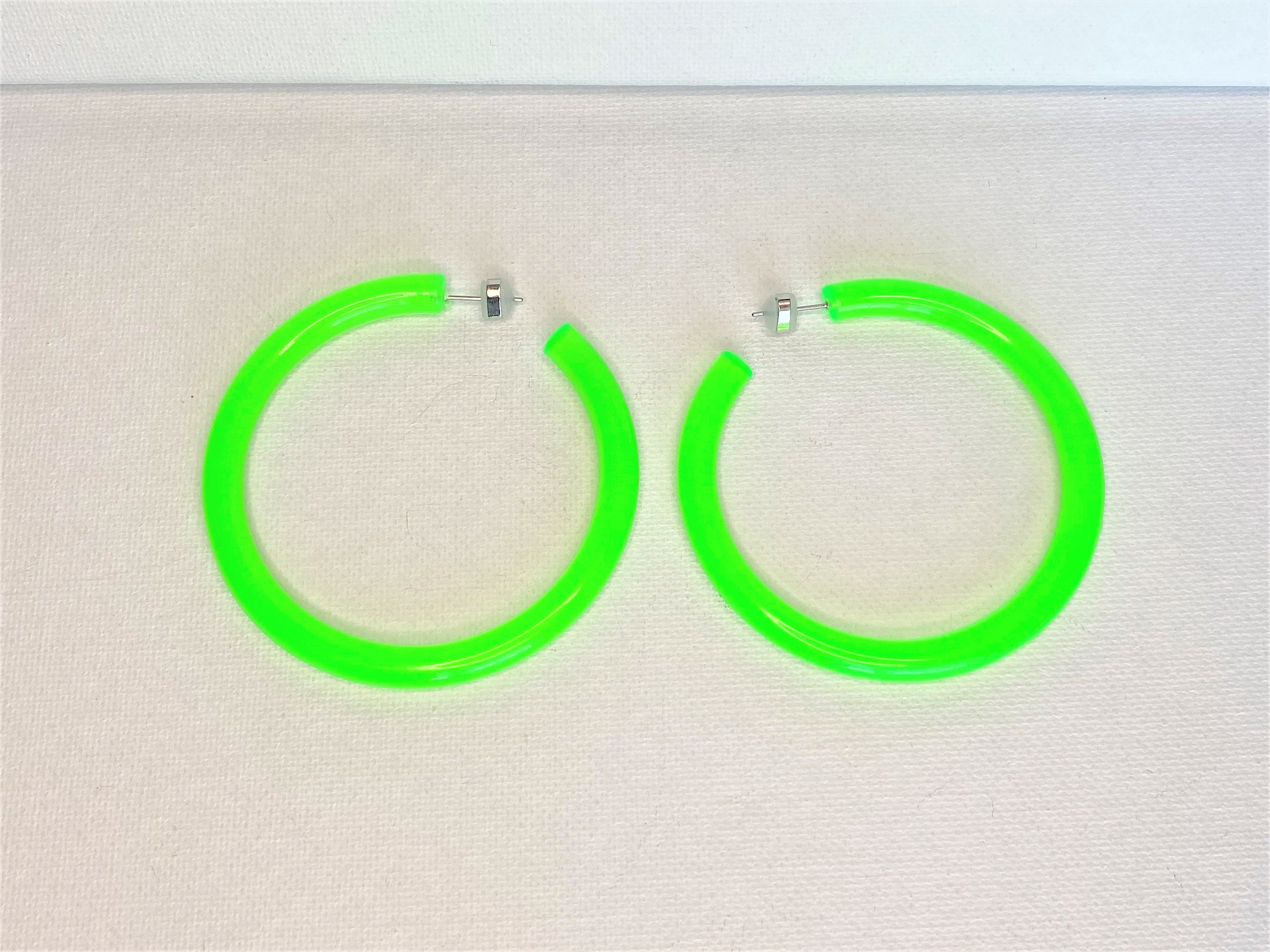 Good Vibes Neon Enamel Sphere Medium Hoop Earrings | 18ct Gold Plated/ |  Missoma