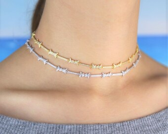 Barbed Wire Choker - Etsy