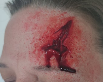 Silicone Prosthetic SFX Wound #34 (laceration wound1) | Latex-free |For movies, TV, photoshootings, Halloween and more ...|Beginner friendly