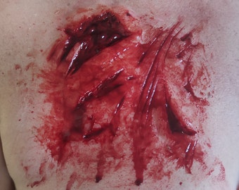 Silikon Prothese SFX Wunde #36 (Cluster laceration) | Latexfreie | Für Filme, TV, Fotoshootings, Halloween und mehr ...| Anfänger freundlich