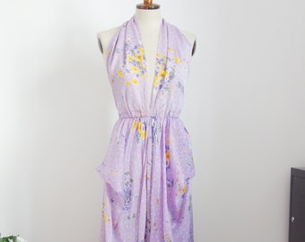 Givenchy designer dress, light lilac silk, true vintage