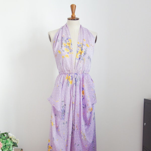 Givenchy designer dress, light lilac silk, true vintage