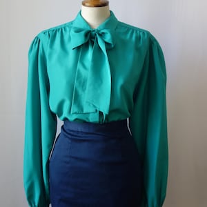 Blouse with bow, 80s, True Vintage