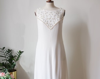 Long, embroidered dress, 60s, true vintage